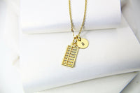 Gold Abacus Necklace, AN5196