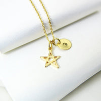 Star Necklace, Gold Star Necklace, Tiny Star Charm, Dainty Necklace, Personalized Gift, Best Friend Gift, Girlfriend Gift, Sister Gift, G151