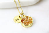 Gold Druzy Necklace, Rose Gold Druzy Necklace, Silver Druzy Necklace, Dainty Delicate Necklace, Personalized Gift, G197