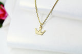 Princess Necklace, Gold Crown Charm, Girl Gift, Dainty Necklace, Delicate Minimal, Sister Gift, G046