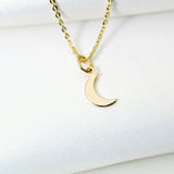 Moon Necklace, TINY Gold Crescent Necklace, Celestial Jewelry, Dainty Necklace, Delicate, Mothers Day Gift, Best Friend Sister Gift, G076