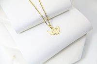 TINY Cute Gold Dinosaur Necklace, Dainty Necklace, N4977