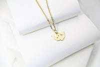 TINY Cute Gold Dinosaur Necklace, Dainty Necklace, N4977