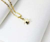 Star Necklace, TINY Cute Gold Star Necklace, Dainty Necklace, Delicate, Daughter Mothers Gift, Best Friend Gift, Sister Gift, G078