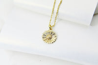 Sunflower Necklace, Gold Sunflower Charm Necklace, Dainty Necklace, Delicate, Daughter Mothers Gift, Sister Gift, Best Friend Gift, G091