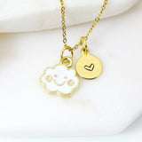 Gold Cute Cloud Charm Necklace, Cute Could Charm, N5774