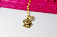 Gold Lion Charm Necklace, Gold Lion Charm, Lion Charm Necklace, Lion Charm, Zookeeper Charm, Personalized Gift, Christmas Gift, N505