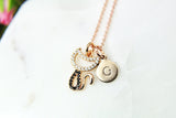 Rose Gold Cat Charm Necklace, Cat Necklace, Cat Charm, Animal Charm, Pet Gift, CZ Diamond Jewelry, Dainty Necklace, Personalized Gift, RG063