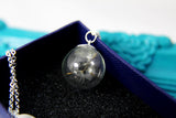 Best Christmas Gift, Silver Real Dandelion Necklace, Dandelion Charm, Wish Dandelion Charm, Birthday Gifts, ST07