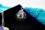 Best Christmas Gift, Silver Real Dandelion Necklace, Dandelion Charm, Wish Dandelion Charm, Birthday Gifts, ST07