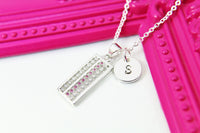 Silver Abacus Necklace, Abacus Charm, Accountant Gift, Bookkeeper Gift, Dainty Necklace, Delicate Jewelry, Minimal Necklace, S037