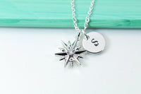 Silver Star Necklace, Star Charm, Snowflake Charm Necklace, Dainty Necklace, Mom Gift, Girlfriend Gift, Personalized Gift, Sister Gift, S041