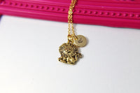 Gold Lion Charm Necklace, Gold Lion Charm, Lion Charm Necklace, Lion Charm, Zookeeper Charm, Personalized Gift, Christmas Gift, N505