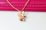 Rose Gold Eagle Necklace, Hawk Charm, Bird Charm, Animal Charm, Patriotic Gift, GN348