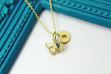 Gold Butterfly Necklace, Butterfly Insect Charm, Dainty Necklace, Personalized Gift, G246