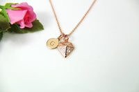 Rose Gold Diamond Charm Necklace, Diamond Shaped Charm, Dainty Necklace, Delicate Jewelry, Minimal Necklace, Modern Necklace, RG070