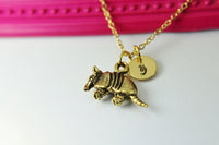 Armadillo Necklace, Animal Charm, N471