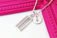 Silver Abacus Necklace, Abacus Charm, Accountant Gift, Bookkeeper Gift, Dainty Necklace, Delicate Jewelry, Minimal Necklace, S037