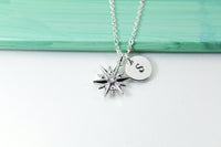 Silver Star Necklace, Star Charm, Snowflake Charm Necklace, Dainty Necklace, Mom Gift, Girlfriend Gift, Personalized Gift, Sister Gift, S041