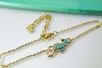 Seahorse Bracelet, Gold Seahorse Bracelet, Sea Ocean Jewelry, Mother's Day Gift, N1308
