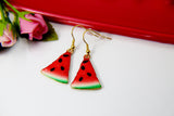 Red Watermelon Earrings, Gold Watermelon Earrings, N2099A