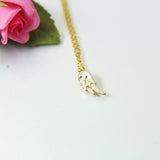 Best Christmas Gift, Gold Guardian Angel Necklace, TINY Gold Angel Wing Charm Necklace, Dainty Delicate Mothers Day Gift, Sister Gift, G055