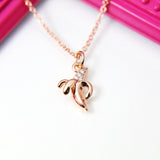 Rose Gold Banana Necklace, Banana Charm, Fruit Charm, Foodie Gift, Dainty Necklace, RG080