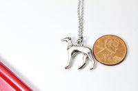 Silver Greyhound Charm Necklace, Greyhound Charm, Dog Breed Charm, Pet Charm, Pet Gift, Dog Lover Gift, N1586