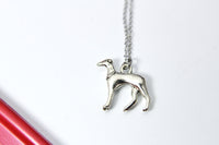 Silver Greyhound Charm Necklace, Greyhound Charm, Dog Breed Charm, Pet Charm, Pet Gift, Dog Lover Gift, N1586