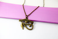 Egyptian Eye of Horus Charm Necklace, Egyptian Eye of Horus Gift, EyE Charm, Eye of Horus Gifts, N 1752