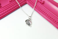 Silver Pomegranate Charm Necklace, Sister Gift, N1550