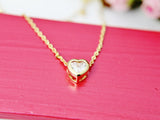 Daughter Necklace, Gift for Daughter, Daughter Jewelry, Mother Daughter, Diamond Heart Necklace, Valentine Days Gift, N1772