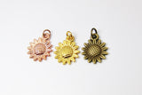 Gold Sunflower Charm Necklace, GN1573