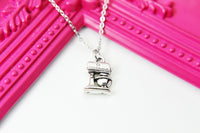 Silver Kitchen Mixer Charm Necklace, Baker Charm, Baker Jewelry, Bakery Shop Gift, Baker Gift, Chef Gift, Foodie Gift, N1701