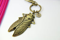 Bronze Cicada Keychain Gift, Christmas Birthday Gift for Sister, Secret Santa, Friends, Boyfriend, Girlfriend, Personalized, N1922