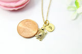 Gold Tortoise Necklace, Best Birthday Christmas Unique Gifts for Girlfriend Wife Granddaughter Daughter Sister Mom Aunt Cousin Friend, N1969