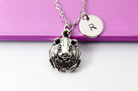 Silver Hamster Charm Necklace Hamster Pet Shop Gifts Ideas Personalized Customized Made to Order, N1881A