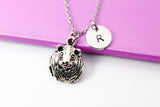 Silver Hamster Charm Necklace Hamster Pet Shop Gifts Ideas Personalized Customized Made to Order, N1881A