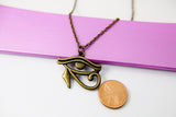 Egyptian Eye of Horus Charm Necklace, Egyptian Eye of Horus Gift, EyE Charm, Eye of Horus Gifts, N 1752