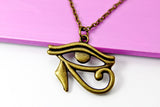 Egyptian Eye of Horus Charm Necklace, Egyptian Eye of Horus Gift, EyE Charm, Eye of Horus Gifts, N 1752