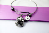 Silver Birthday Cake Charm Bracelet, Birthday Gift, Birthday Cake, N 1757