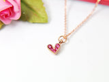 Gold Heart Necklace, Best Birthday Christmas Unique Gifts for Girlfriend Wife Girl Daughter Sister Mom Aunt Cousin Friends, N2010
