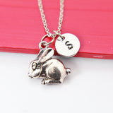 Silver Rabbit Charm Necklace Gift, Cute Rabbit Charm, Rabbit Jewelry, Animal Charm, Personalized Gift, N2110
