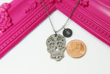 Halloween Black Charm Necklace Gift, Personalized Gift, N144F