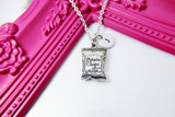 Silver Potato Chip Necklace Gift, Christmas Birthday Gift for Daughter, Sister, Secret Santa, Friends, Mom, Boyfriend, Personalized, N1925