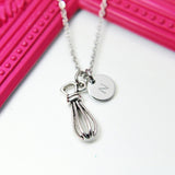 Whisk Necklace, Whisk Charm Silver Kitchen Whisk Mixer Charm, Baker Gift, Chef Gift, Foodie Gift, Mother's Day Gift, Aunt Gift, N2115