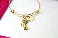 Gold Nefertiti Egypt Queen Charm Bracelet, Best Birthday Christmas Unique Gifts for Sister Friend Girl Teen Daughter Mom Aunt Cousin, N1958