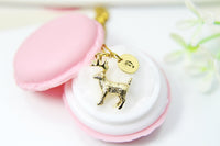 Gold Reindeer Deer Necklace, Best Birthday Christmas Unique Gifts for Girlfriend Wife Girl Daughter Sister Mom Aunt Cousin Friends, N1972