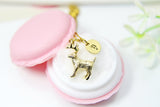 Gold Reindeer Deer Necklace, Best Birthday Christmas Unique Gifts for Girlfriend Wife Girl Daughter Sister Mom Aunt Cousin Friends, N1972
