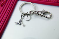 Silver Hockey Stick Keychain, Best Birthday Christmas Unique Gifts for Hockey Team Coach Daughter Granddaughter Cousin Sister Friends, N1989